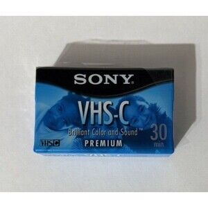 Sony VHS-C 30 min Premium Grade Camcorder Cassette Tape TC-30VHGL‎ ~ NEW